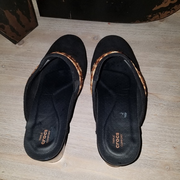 Crocs suede & leopard mules - Picture 3 of 4